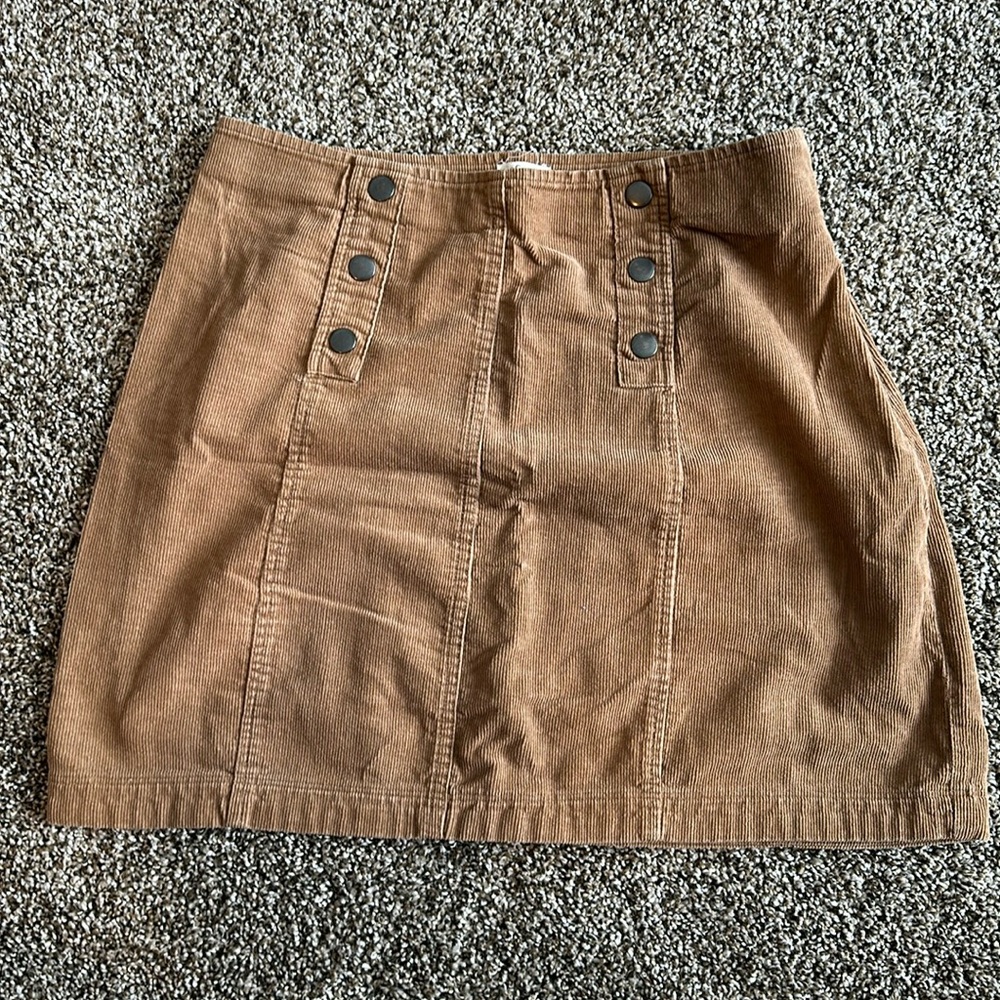 Hollister Brown Corduroy Skirt